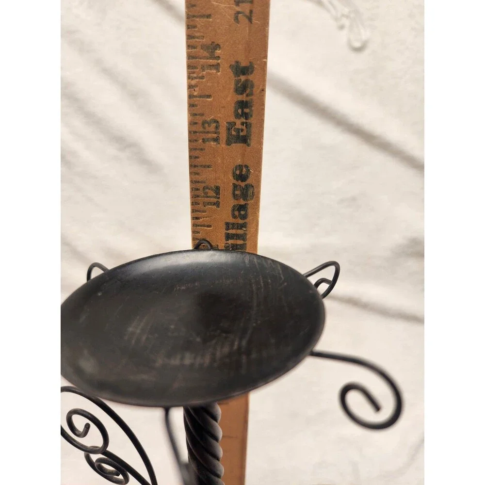 Metal Angel Candle Holder Dark Espresso Brown 11 Inch Tall
